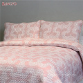 Latest design microfiber embroidery bedspread